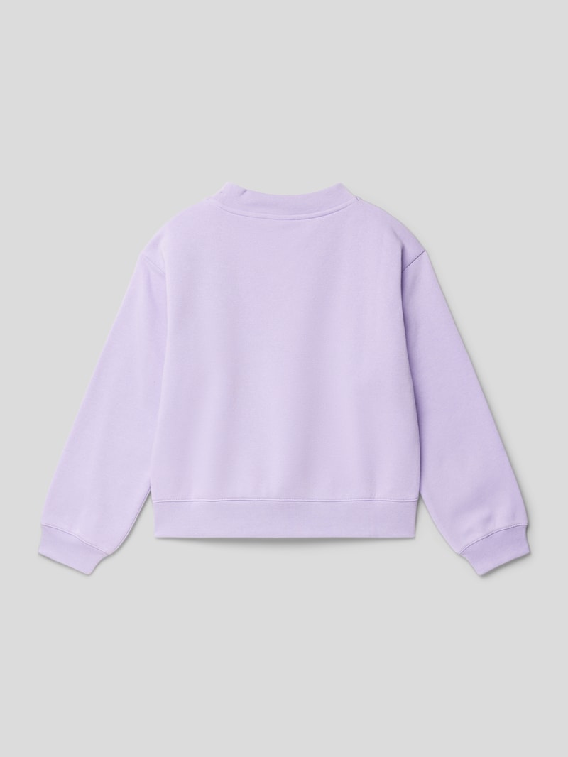 Sweatshirt mit Label-Print in flieder