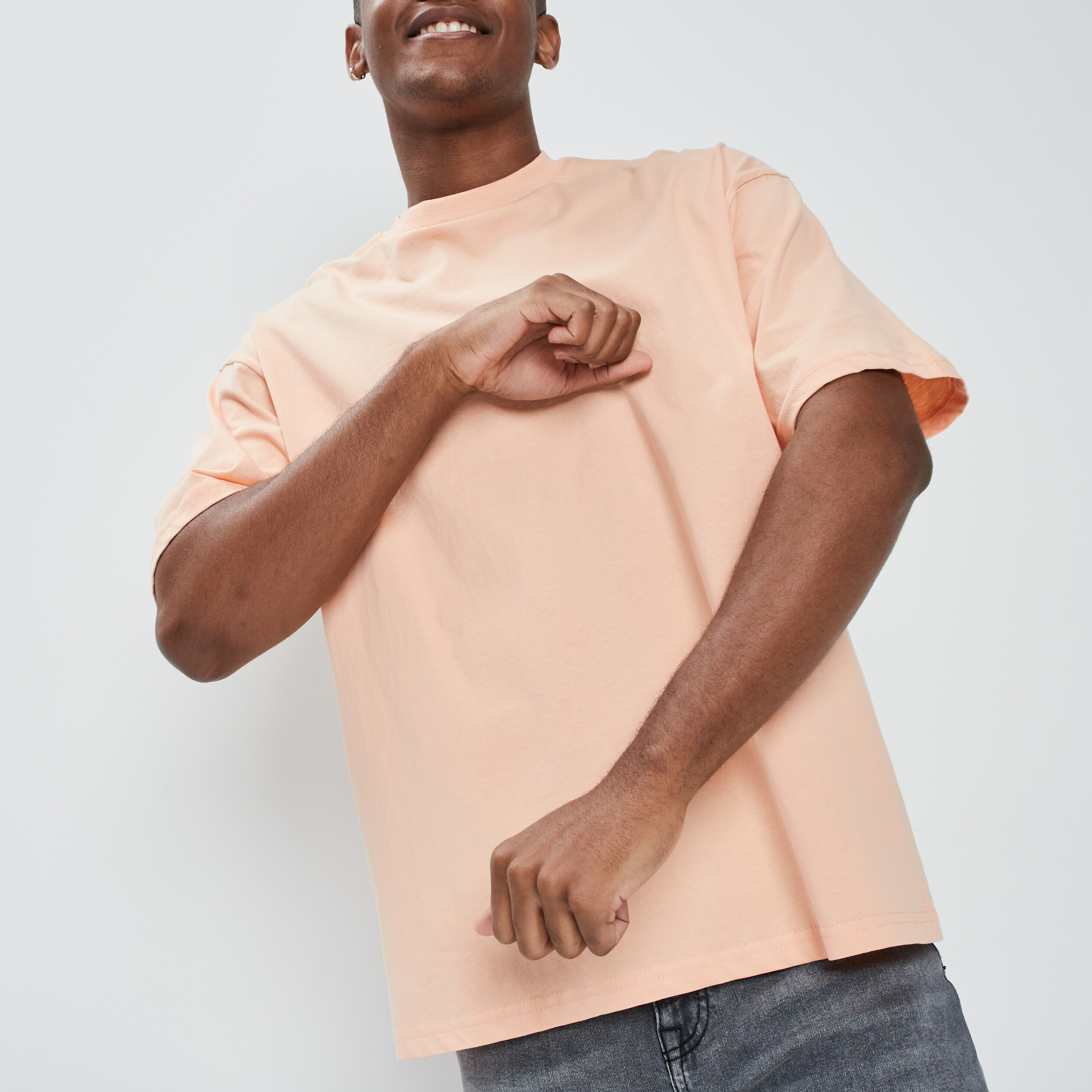 T-shirt manches courtes orange clair homme | La Halle