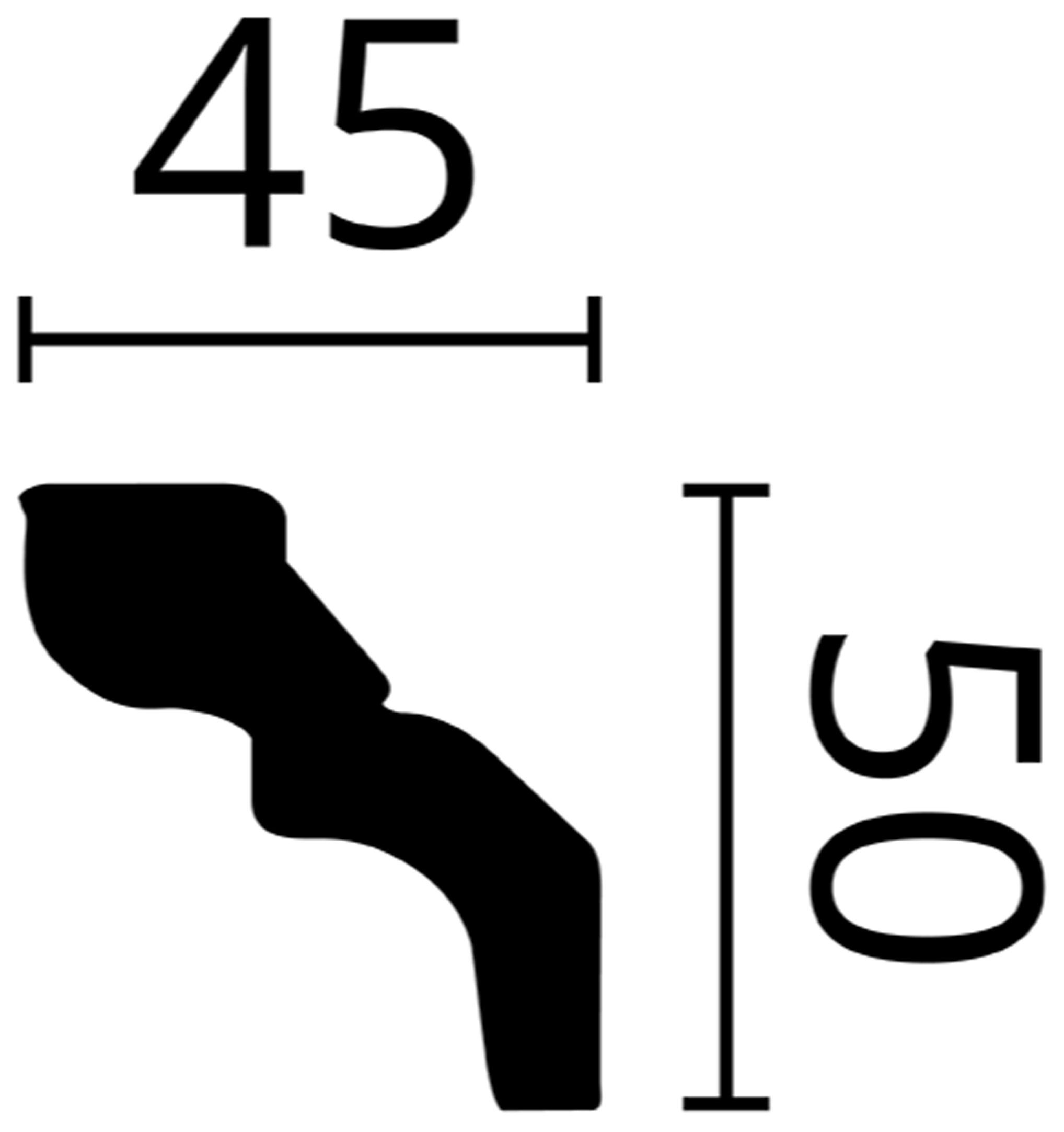 Decoflair Deckenleiste D13, Set, 6 x 2 m