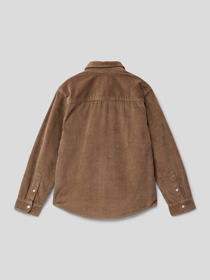 Cordhemd mit Brusttaschen Modell 'SURF' in cognac