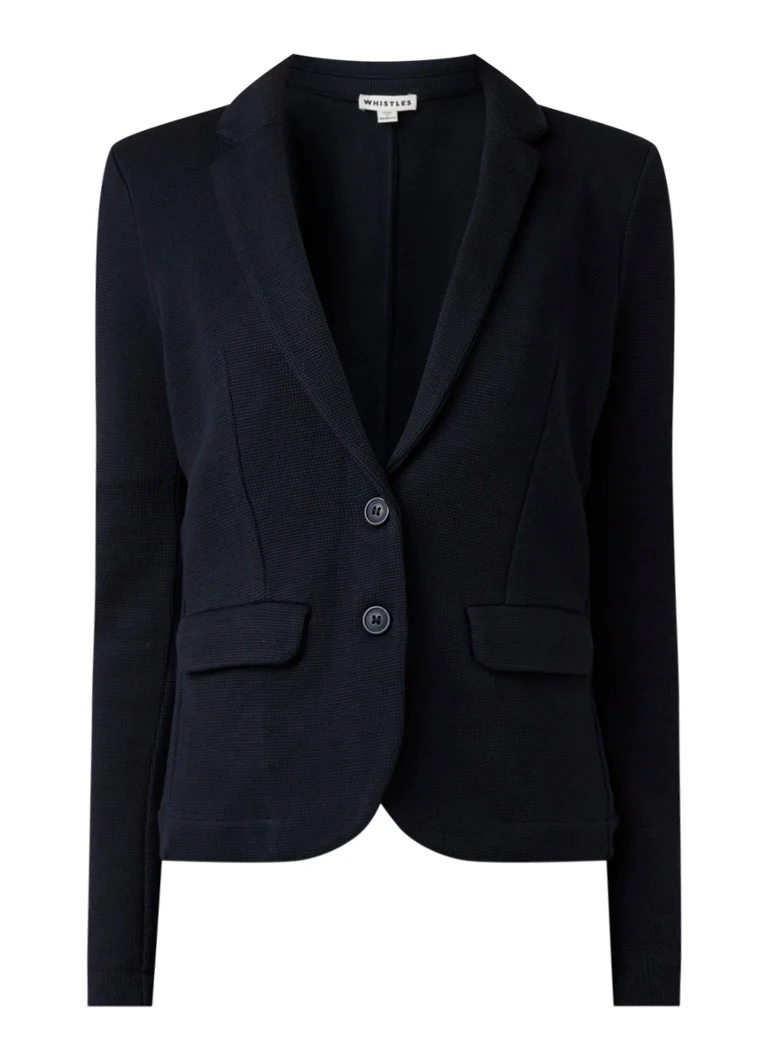 Whistles  Slim fit blazer van jersey met ingeweven structuur