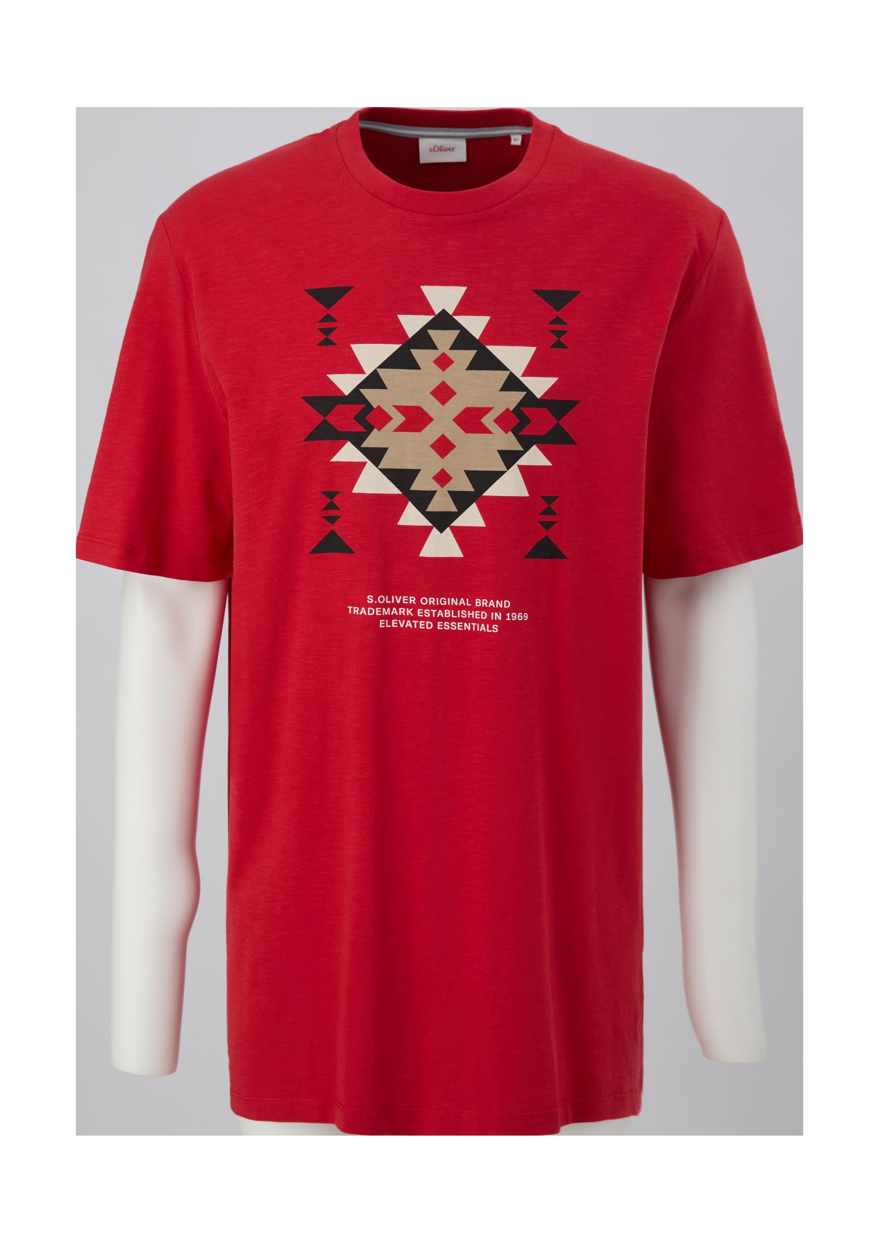 Baumwollshirt mit Flammgarnstruktur  2143321-31D1