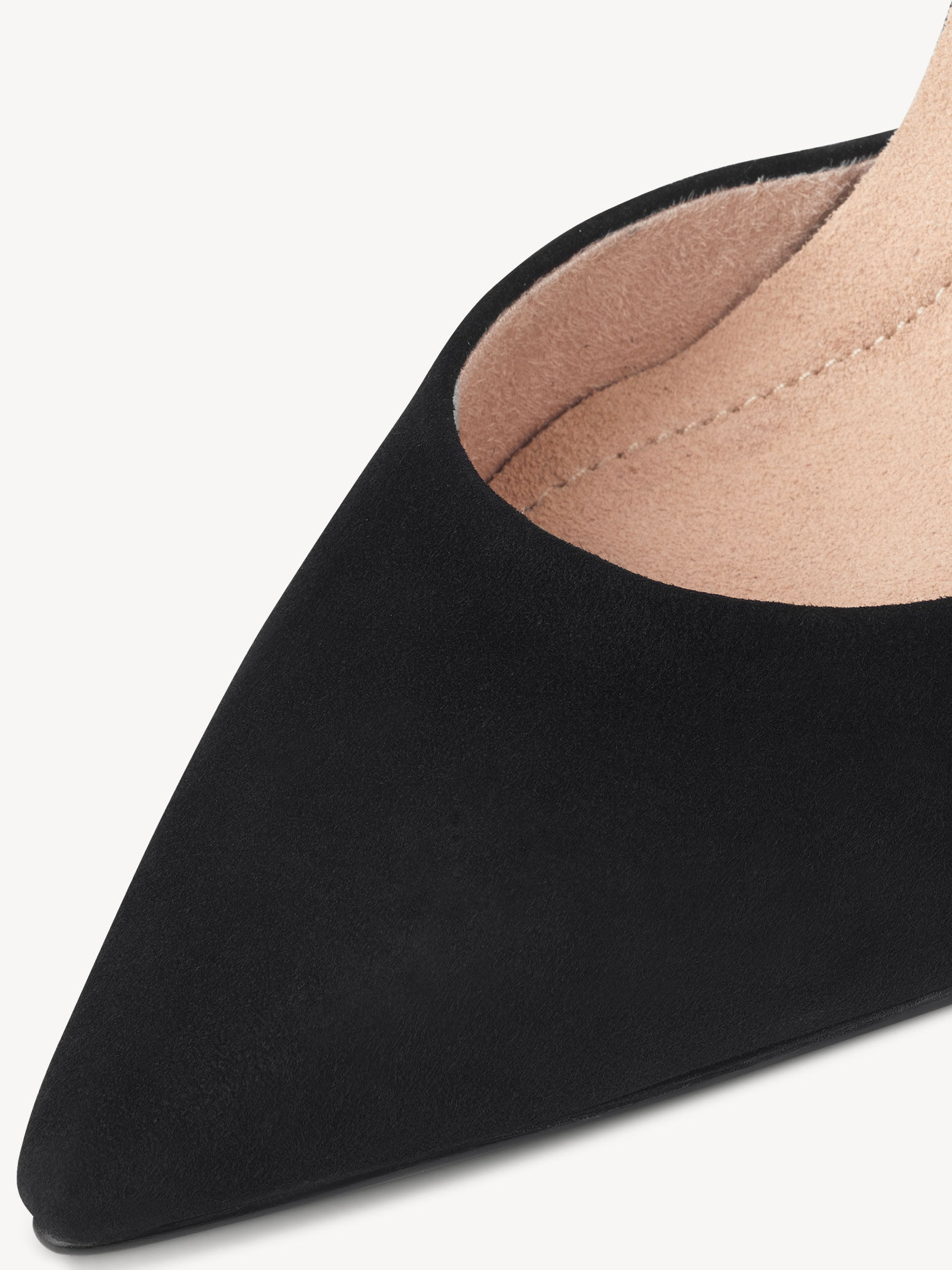 Sandale à talon en cuir - noir