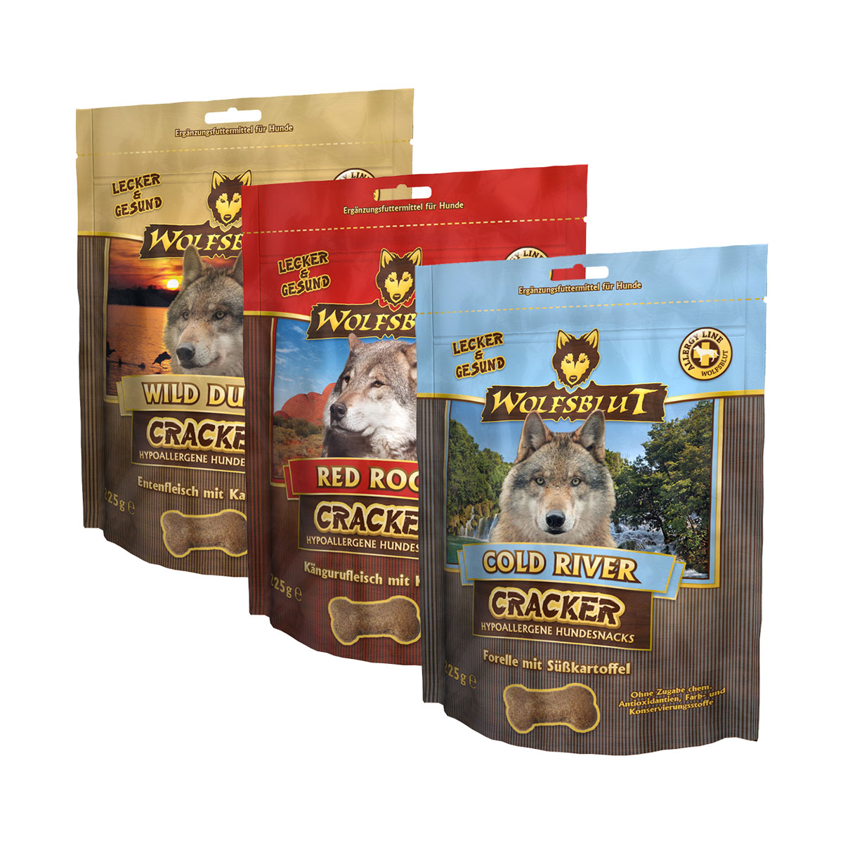 Wolfsblut Cracker Probierpaket 3x225g günstig kaufen bei ZooRoyal