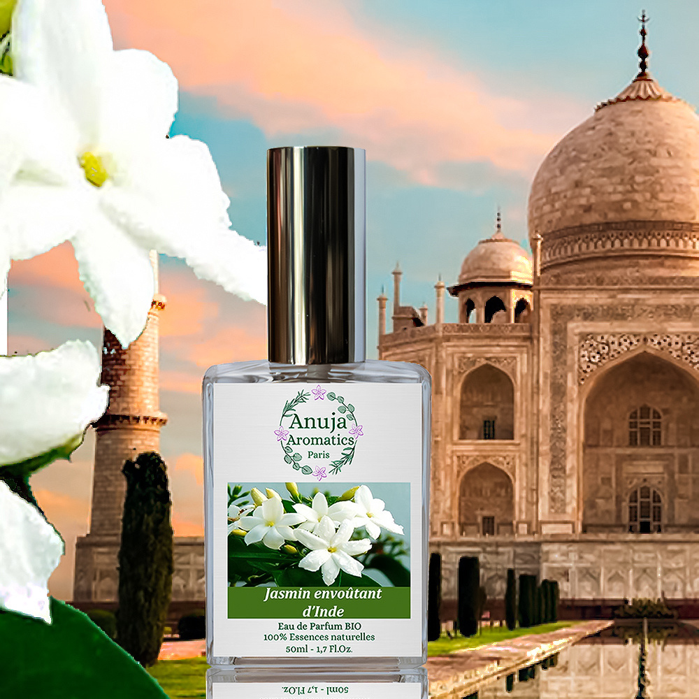 anuja aromatics Jasmin Envoûtant d'Inde Eau de Parfum Bio aux Essences 100 % Naturelles