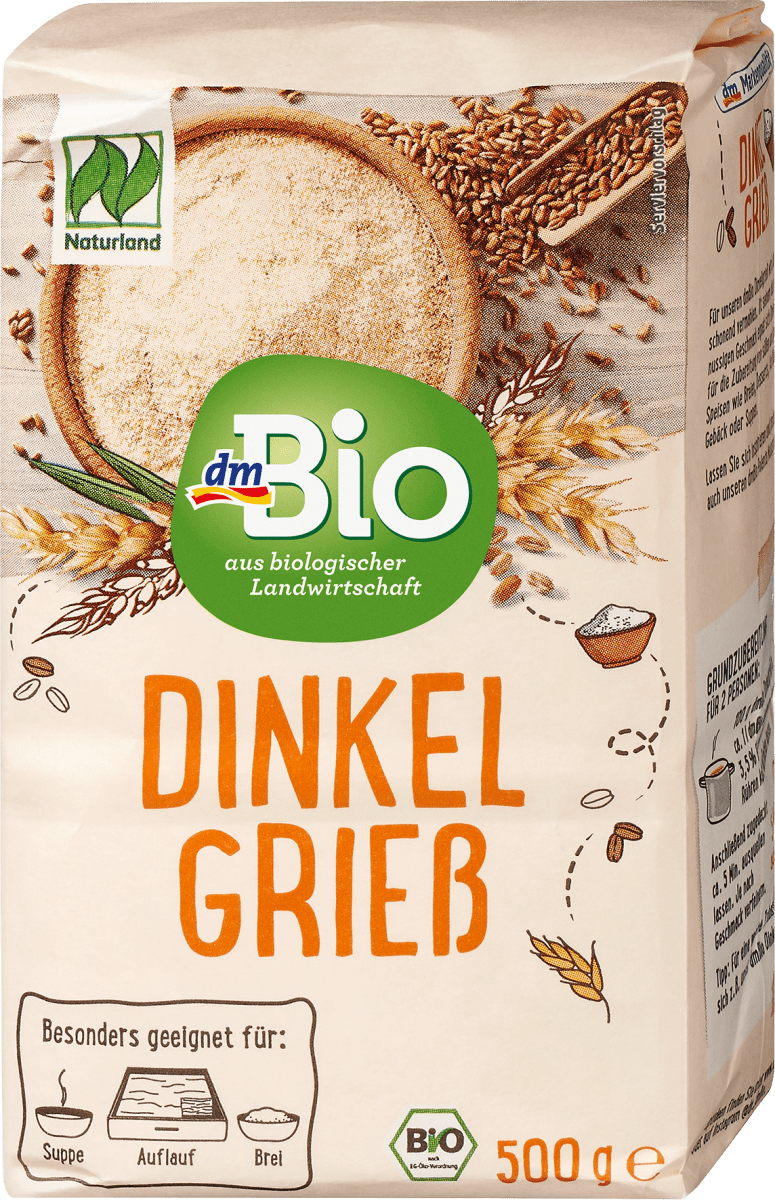 Grieß, Dinkel, Naturland, 500 g