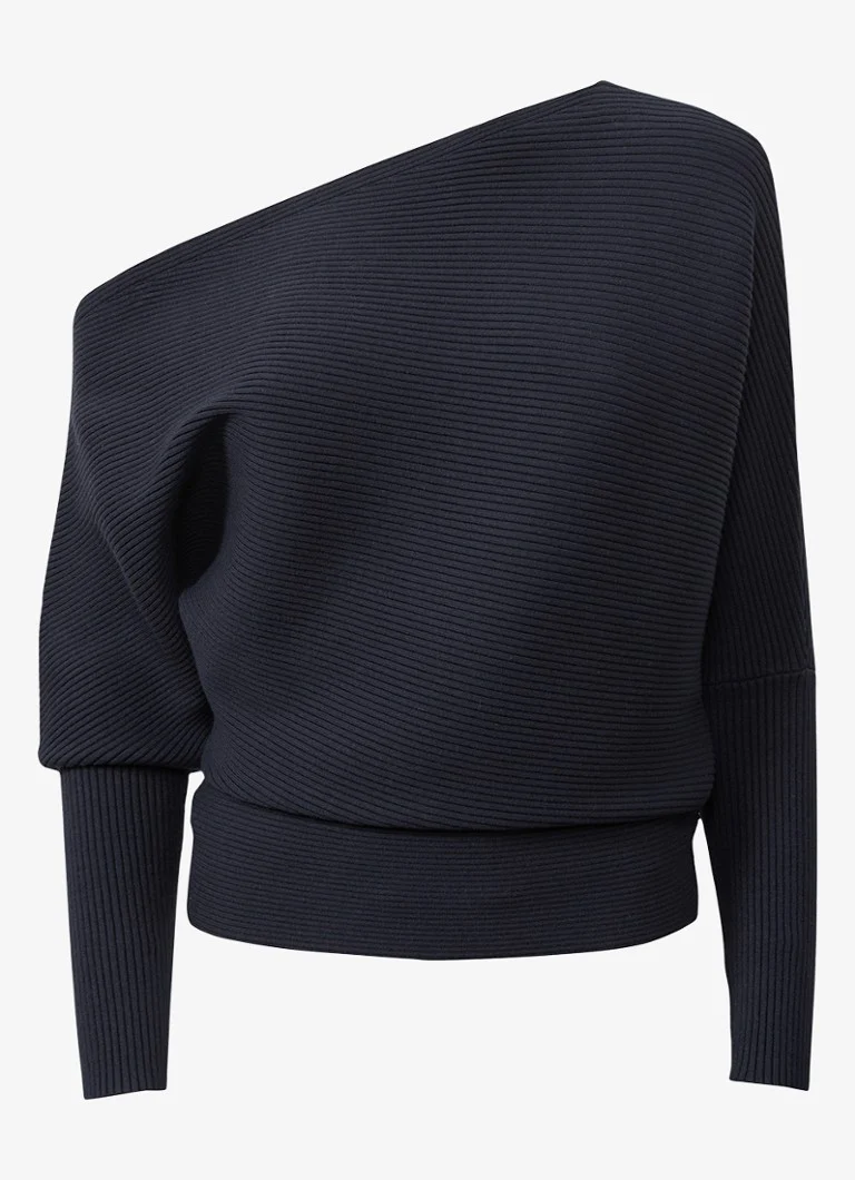 Top asimetric cu nervuri Reiss Lorna