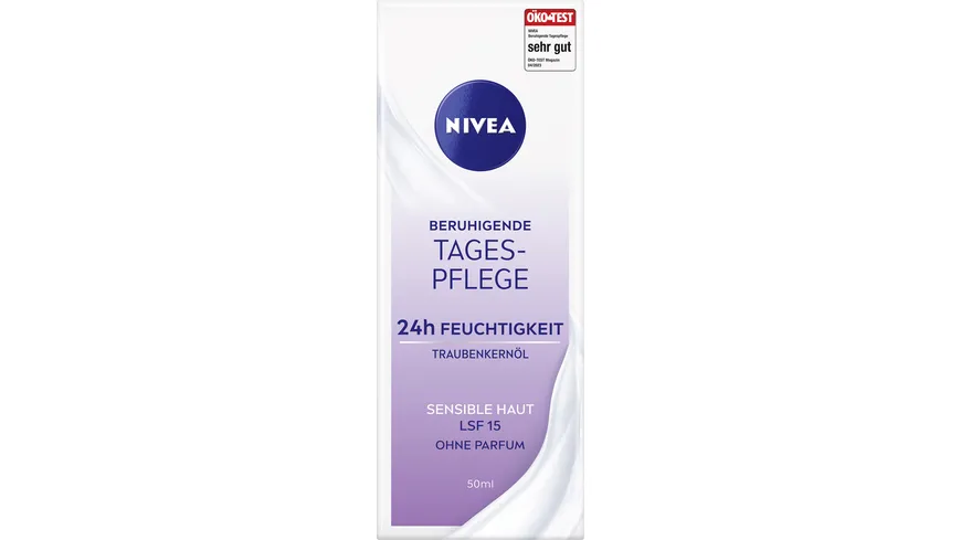 NIVEA Beruhigende Tagespflege 24h Feuchtigkeit Sensible Haut LSF15 50 ml