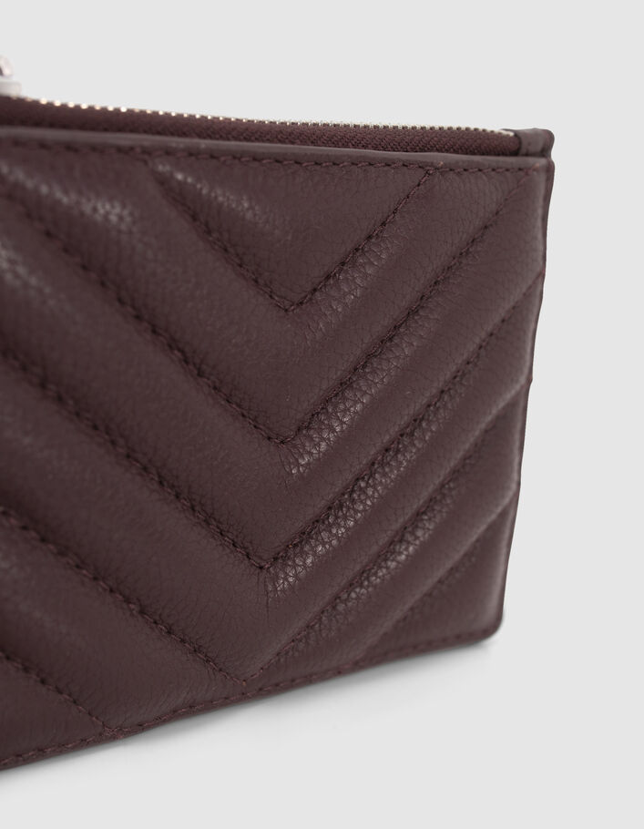 Porte-cartes 1440 Banker grenat cuir Femme