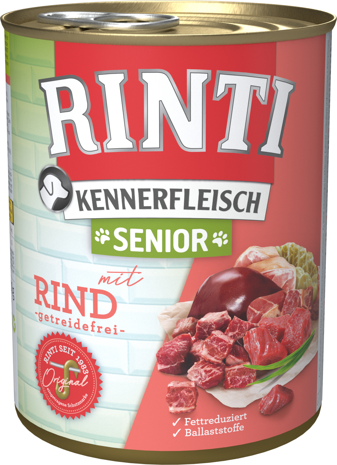 RINTI Hundenassfutter RINTI Kennerfleisch Senior Rind 36x800 g
