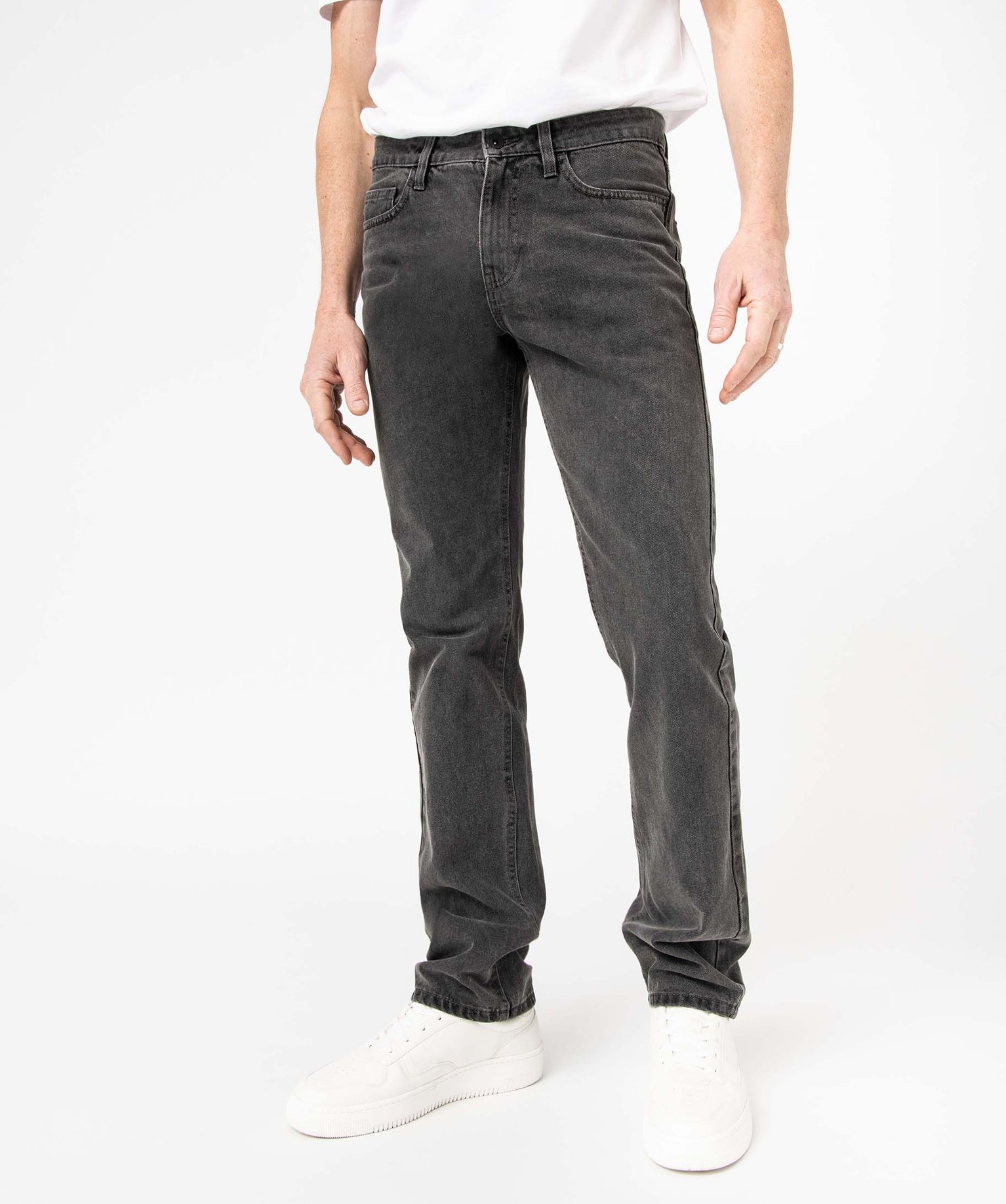 Jean homme coupe Regular légèrement délavé grey | GEMO