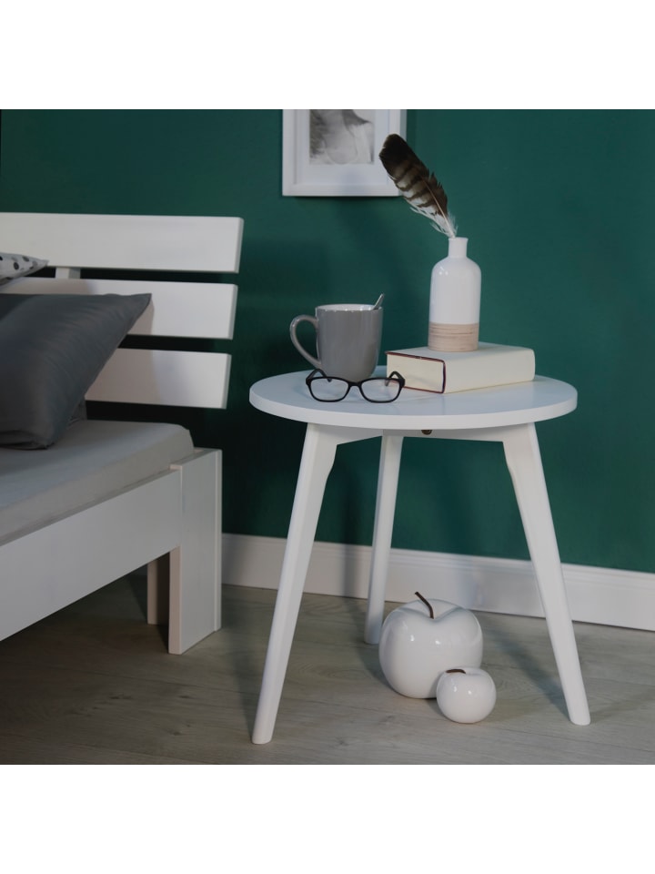 Homestyle4u Holzbett 140x200 mit Lattenrost in Weiß günstig kaufen