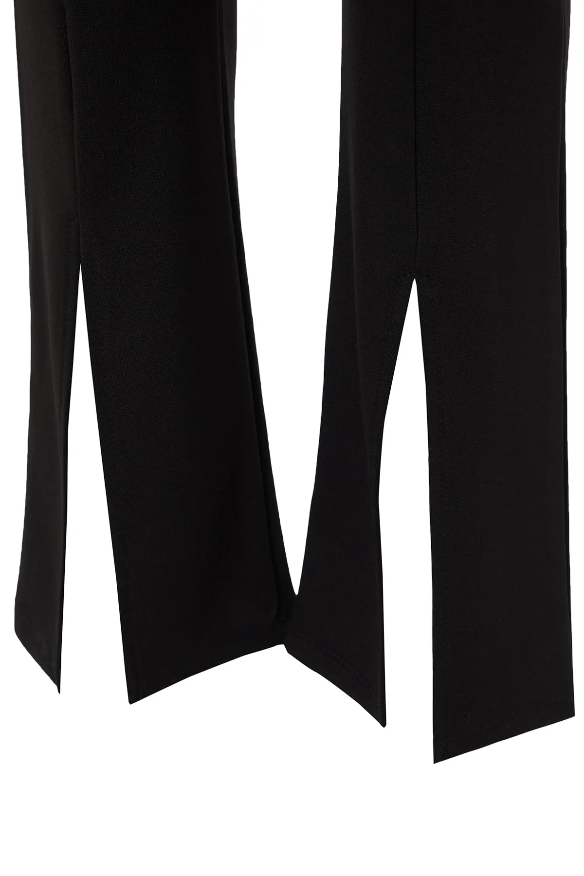 Trendyol Curve  Schwarze Strickhose mit Schlitz und hoher Taille TBBSS22PL00014