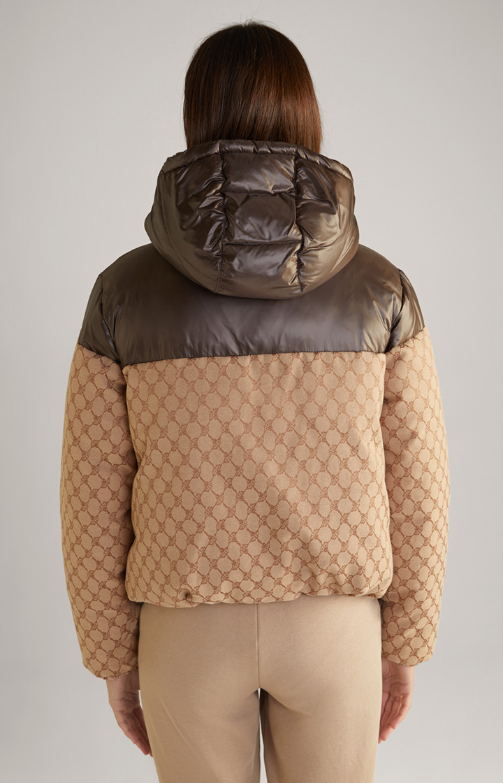 Jacquard-Jacke in Beige/Braun