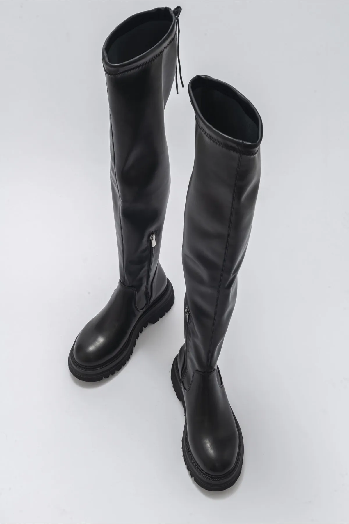 LuviShoes  Chip Black Laptop-Stiefel für Damen