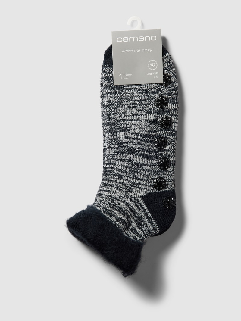 Socken mit Allover-Muster Modell 'WARM-UP' in schwarz