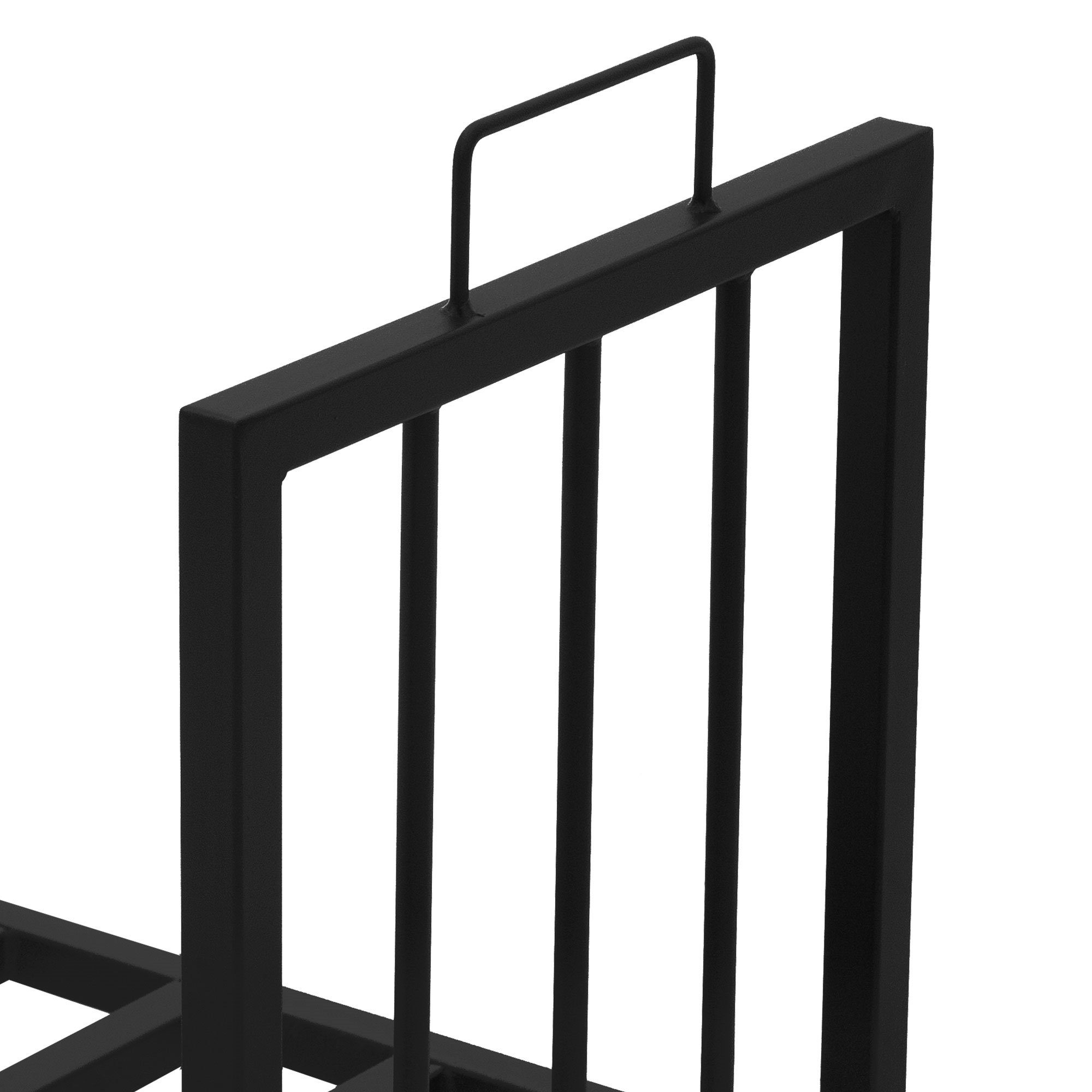 ML-DESIGN Kaminholzregal Brennholzregal Holzaufbewahrung Kaminholzständer Kaminholzhalter, BxTxH:33x43x46 cm, Schwarz 43x46x33cm rechteckig Metall Innen/Außen