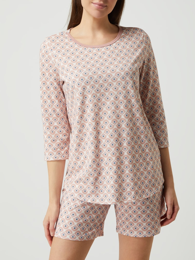 Pyjama aus Baumwolle in altrosa