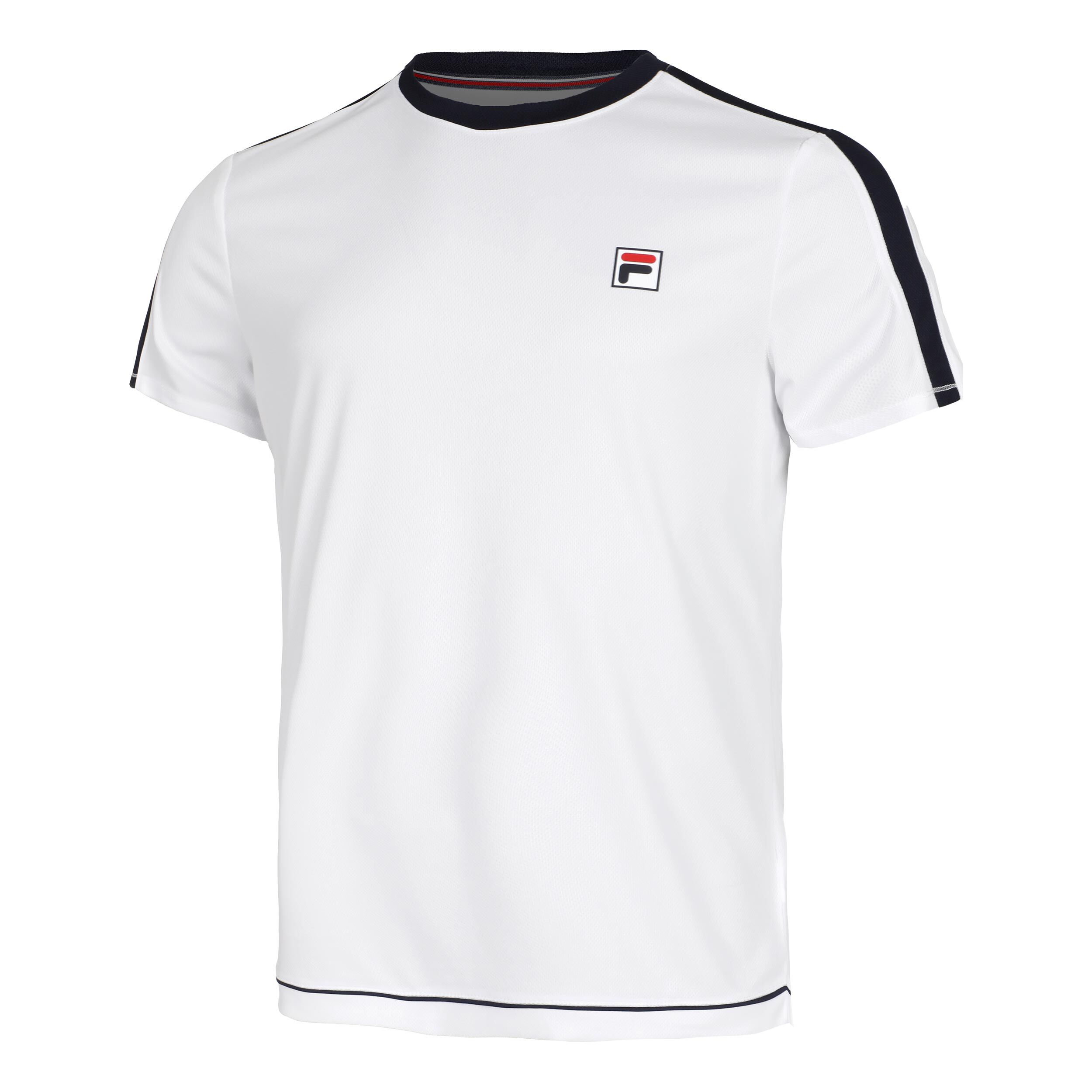 Elias T-Shirt Herren - Weiß, Dunkelblau