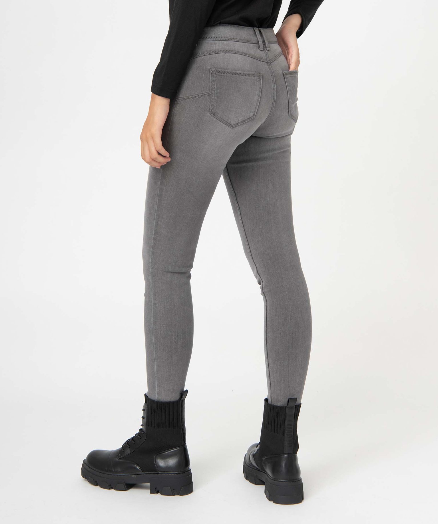 Jegging femme taille haute grey | GEMO