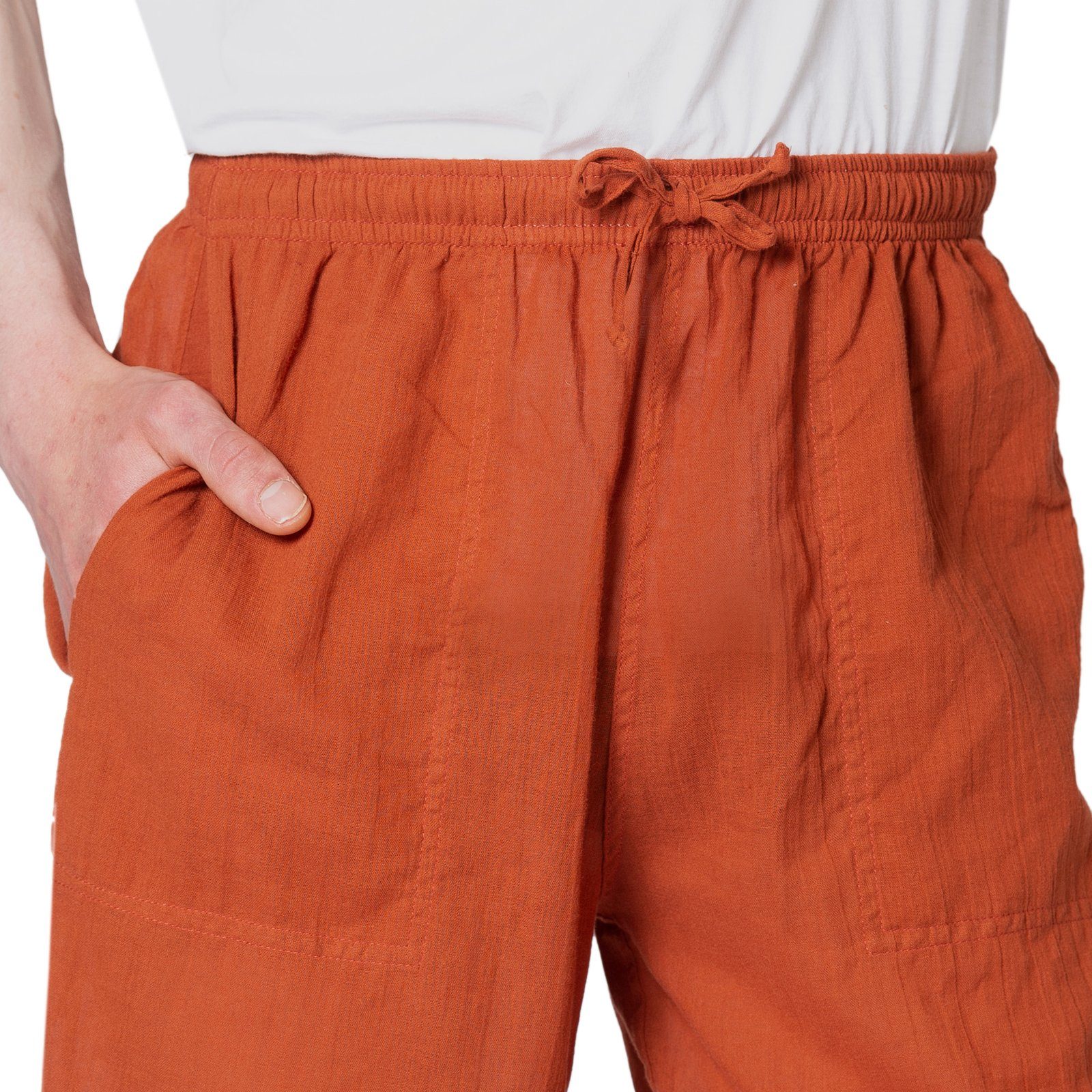 PANASIAM Wellnesshose Sommerhose PaSalu aus 100% Baumwolle für die sehr heißen Tage leichte Unisex Freizeithose für Damen und Herren Relaxhose