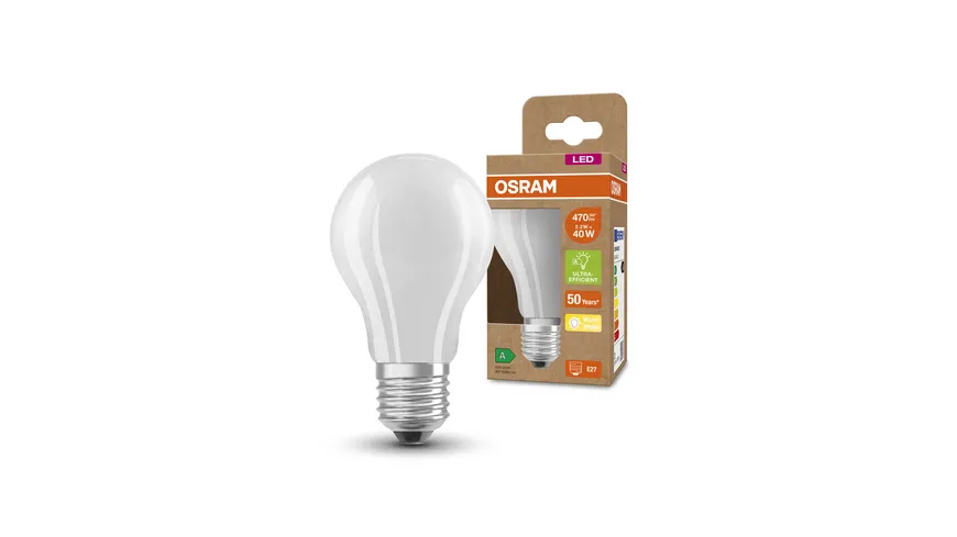 OSRAM Led Lamps Energy Class A Energy Efficiency Filament Classic A 40  2.5 Watt/3000 K E27