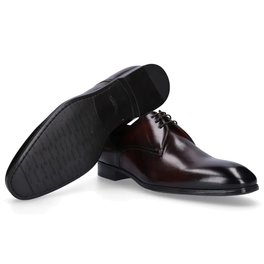 Santoni - Businessschuhe Derby 15018 Kalbsleder - braun