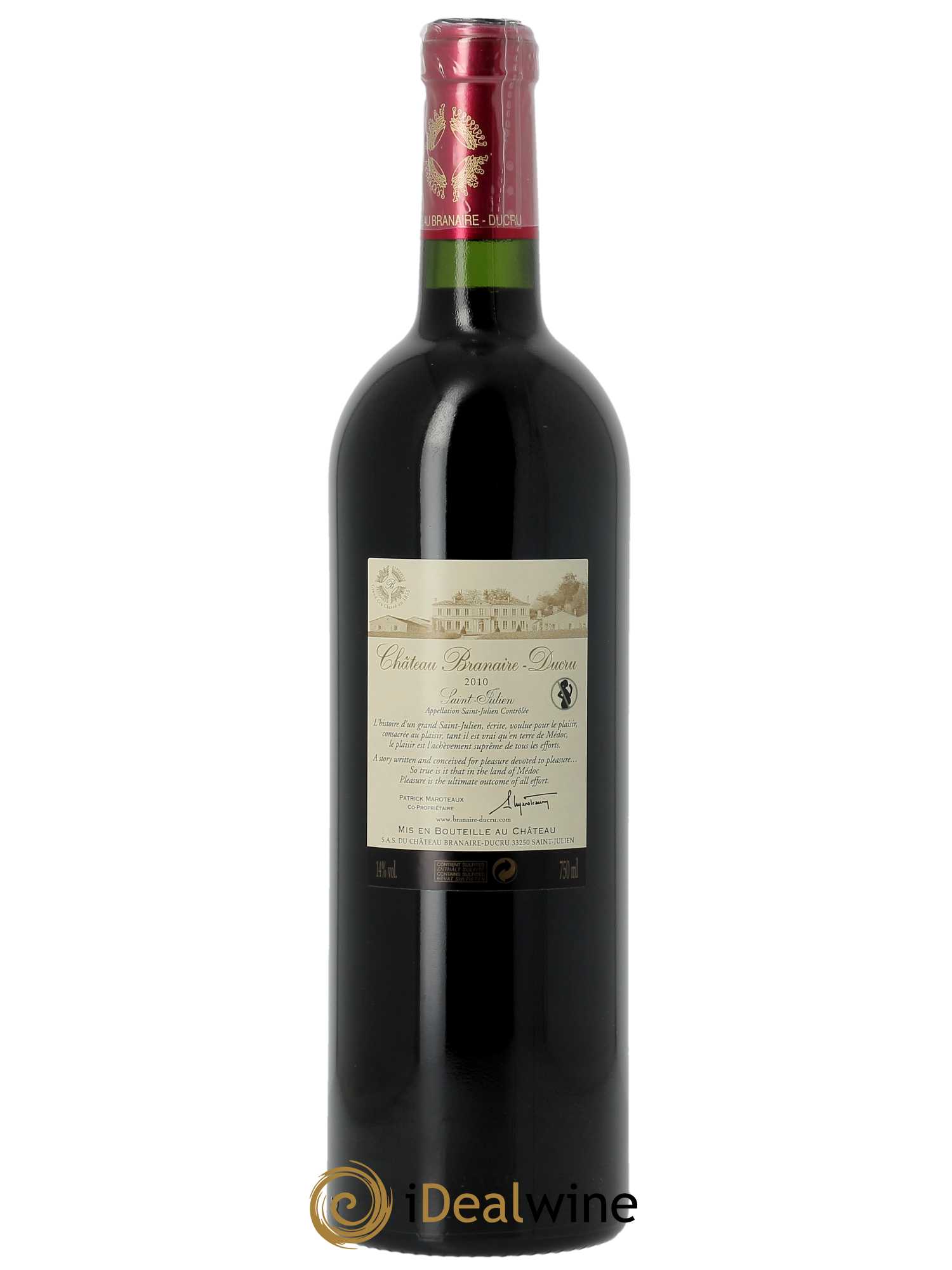 Château Branaire Ducru 4ème Grand Cru Classé (CBO à partir de 6 bts) 2010 - Lot de 1 Bouteille
