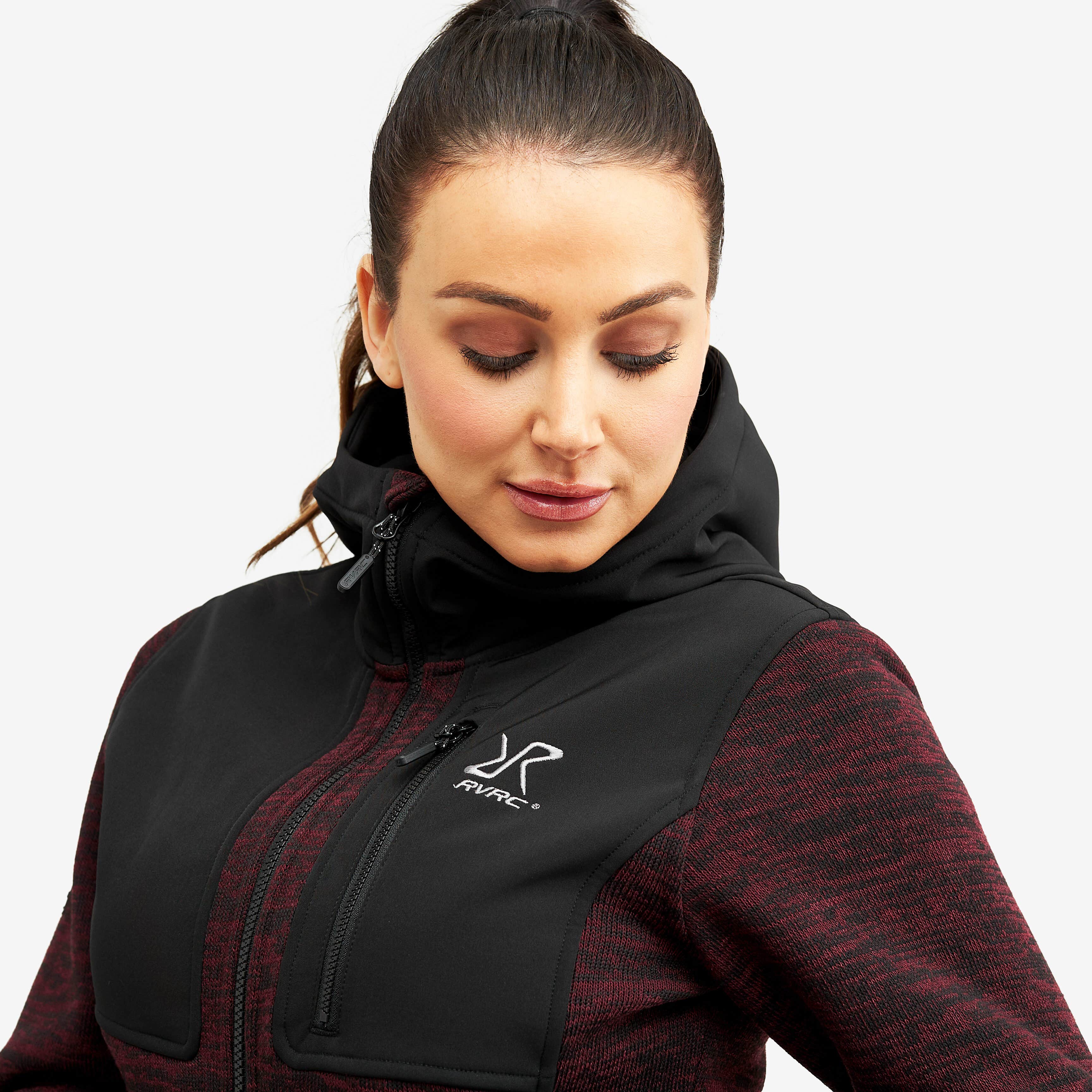 Wander Pro Wool Hoodie Femme Bison Red