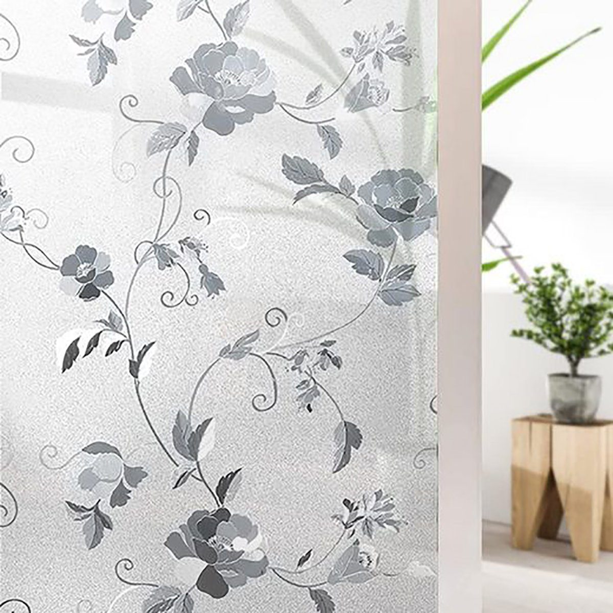 Fensterfolie Blickdichte Fensterfolie mit Milchglaseffekt für Privatsphäre, ZanMax