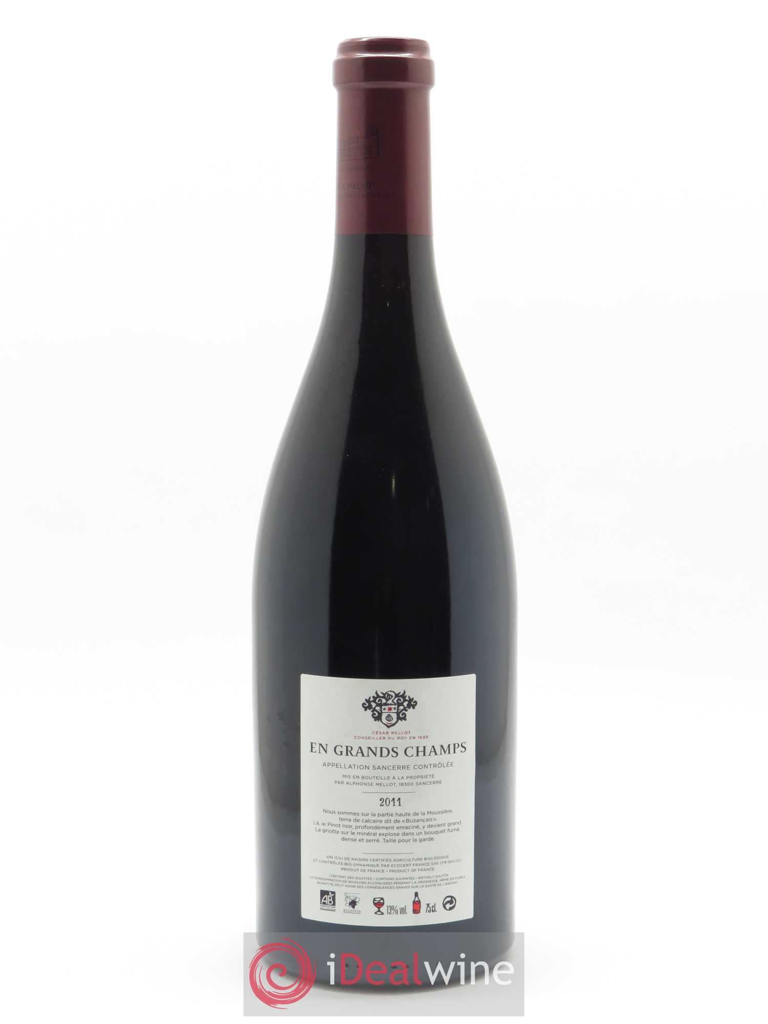 Sancerre En Grands Champs Alphonse Mellot  2011 - Lot de 1 Bouteille