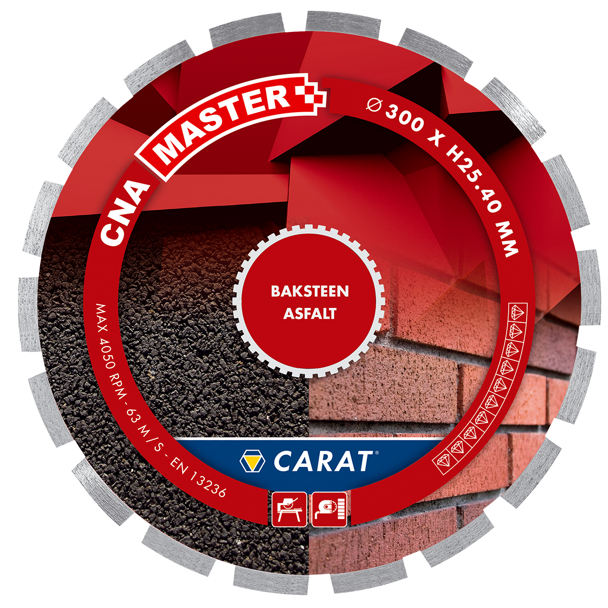 Carat CNAM300400 Diamantsågklinga för tegel/asfalt CNA MASTER 300x25,4MM