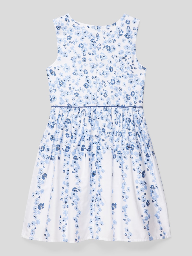 Minikleid mit floralem Muster in marineblau