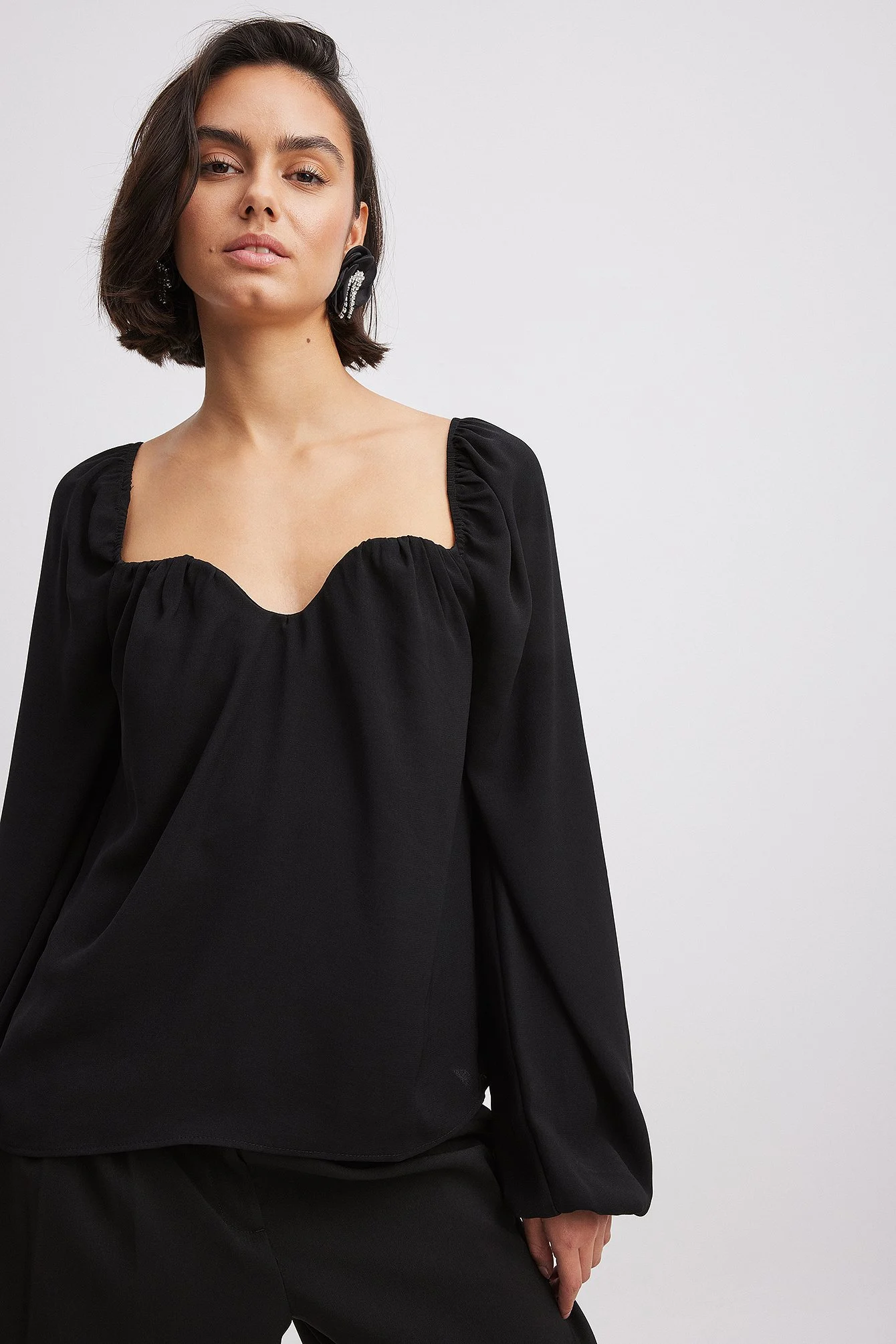 Bluse mit Sweetheart-Ausschnitt