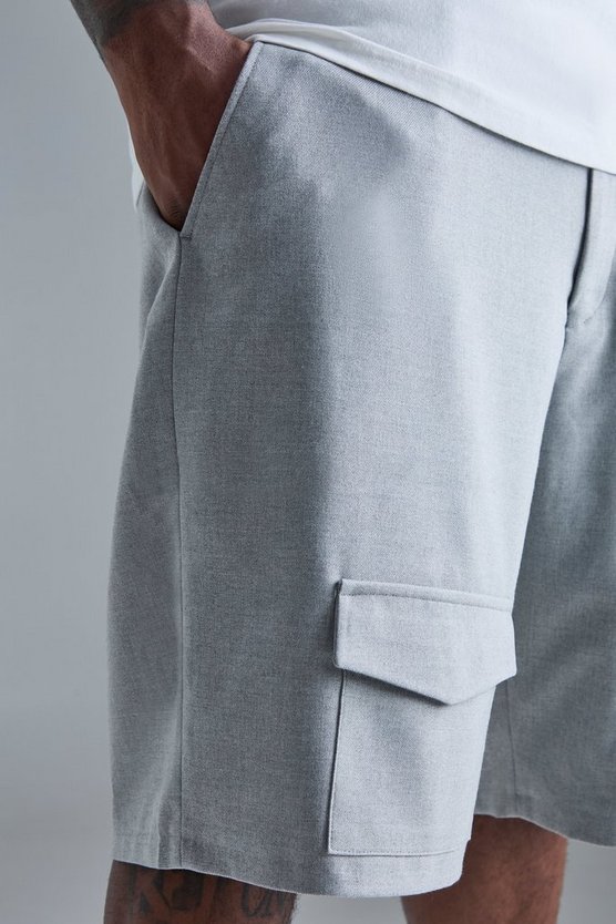 Plus smarte Cargo-Shorts mit Seitenstreifen