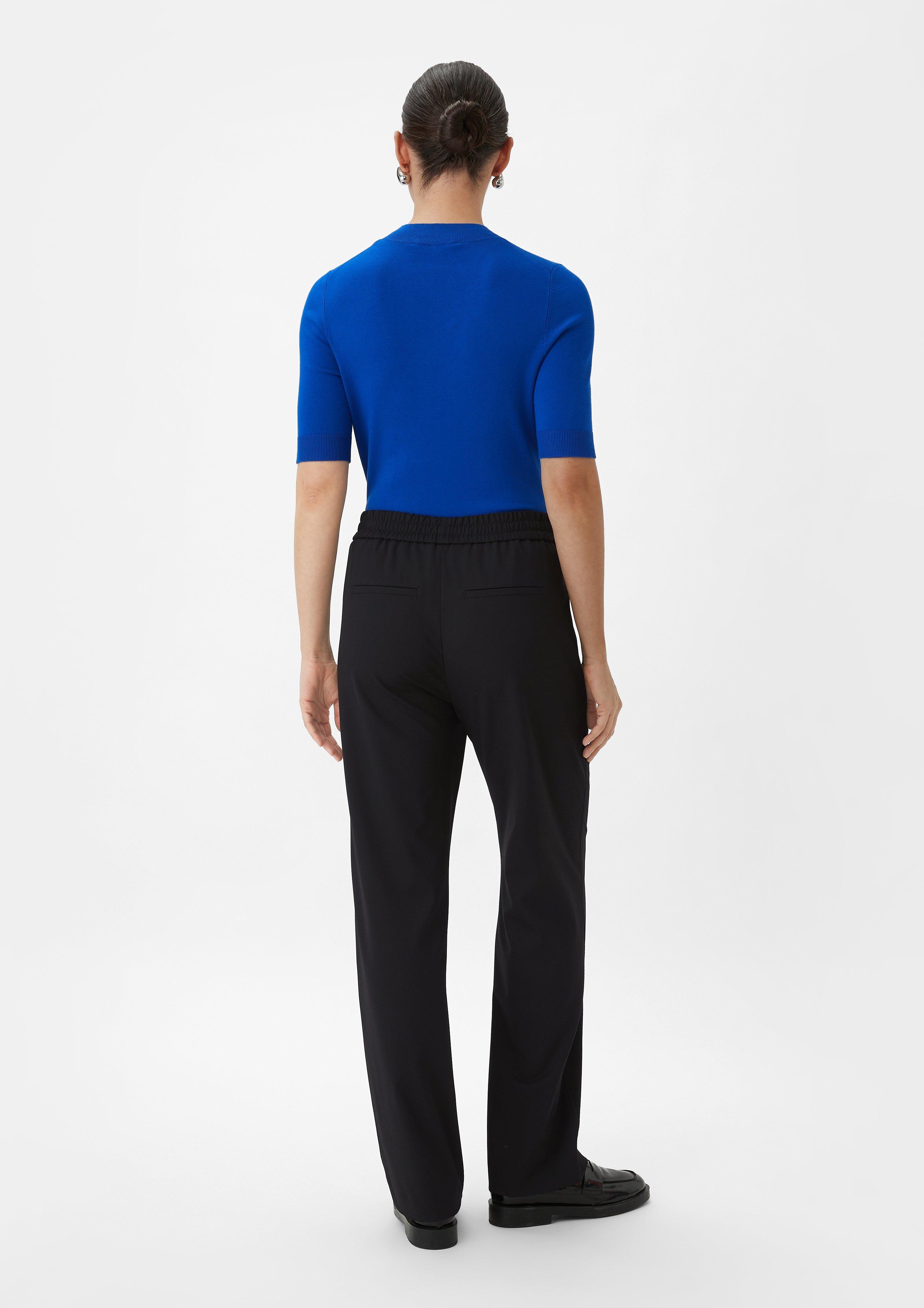 Loose: Hose mit Semi Wide leg - schwarz