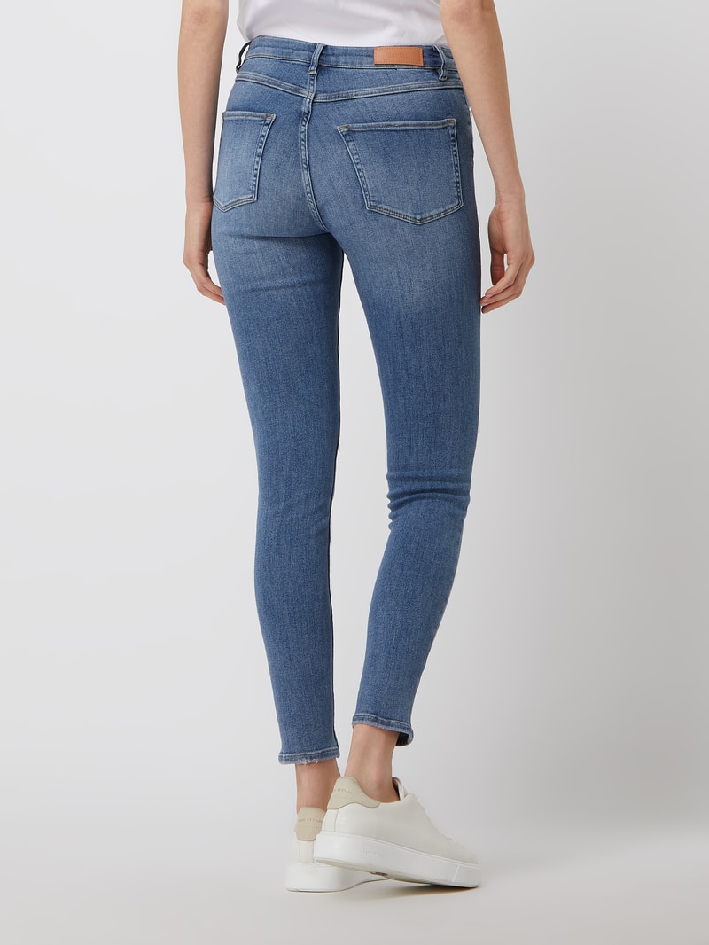 Skinny Fit Jeans mit Destroyed-Effekten in blau