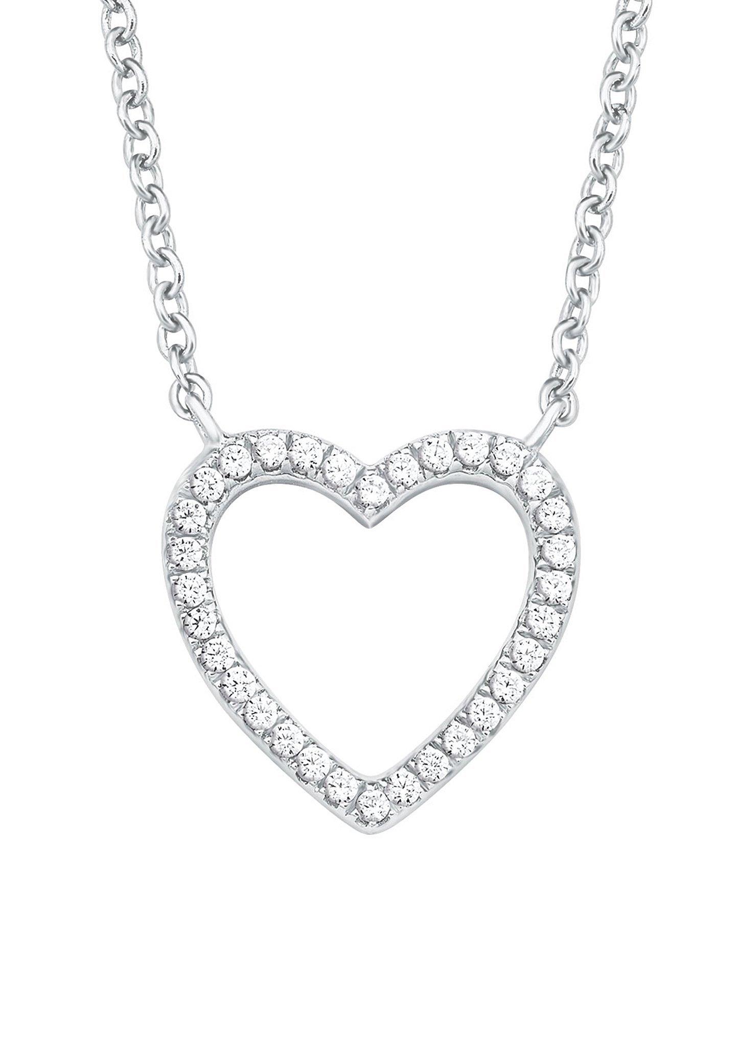 Silberne Halskette Herz mit Zirkonia  272.704.6411.0791-05E0