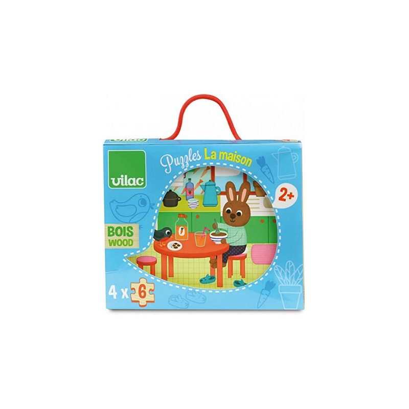 4 Puzzles de la maison coffret bois