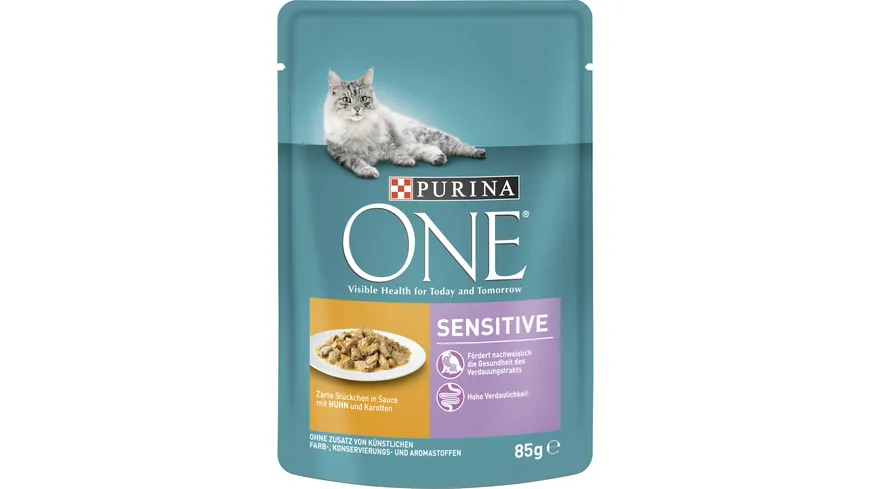 PURINA ONE Sensitive mit Huhn und Karotten 85 g