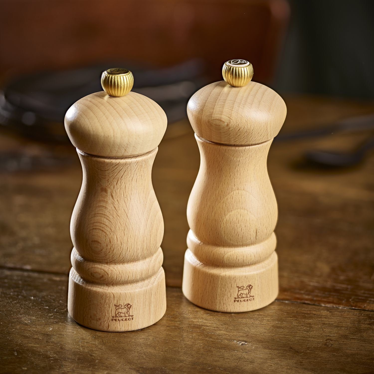 PEUGEOT Salz-/Pfeffermühle Clermont Duo Natur Pfeffer- und Salzmühle 13 cm manuell