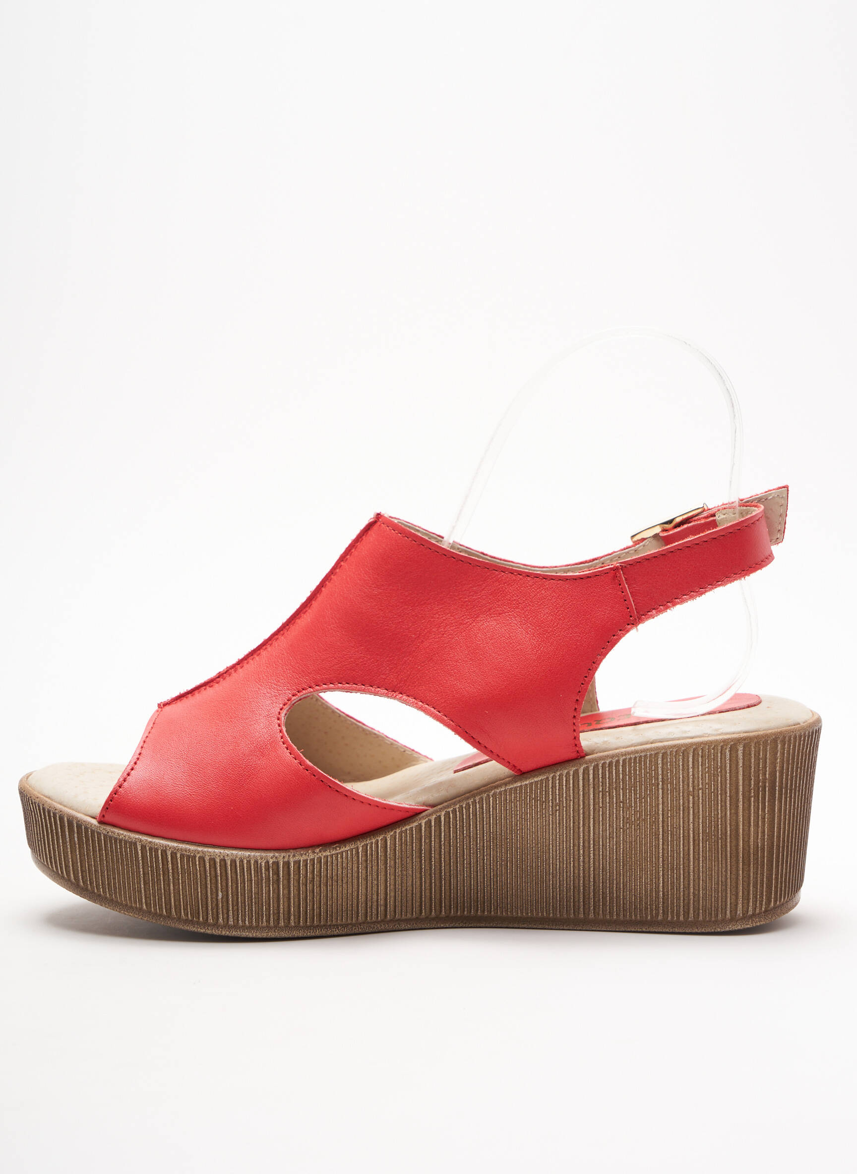 Brodequins Sandales Nu Pieds Femme couleur rouge