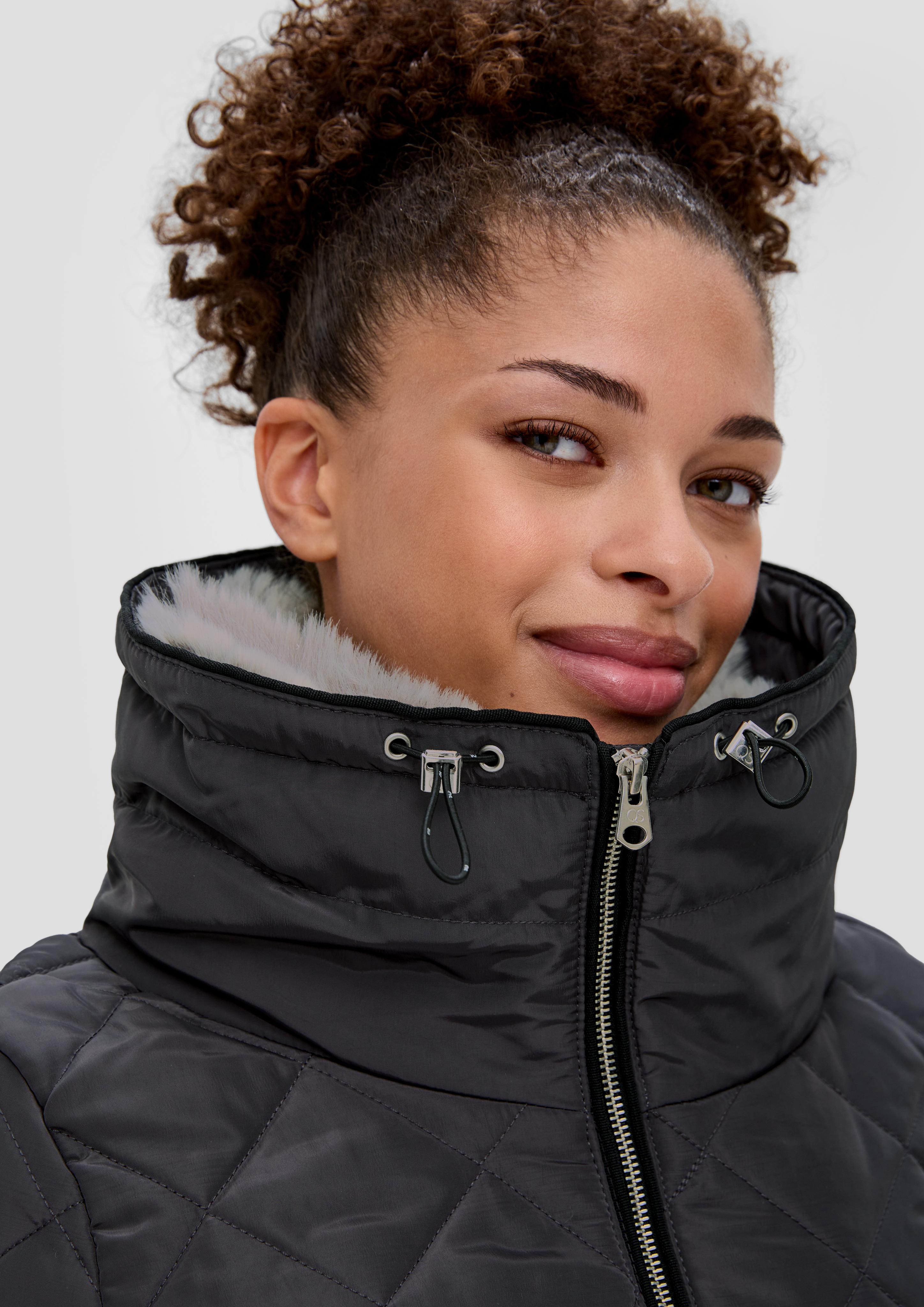 Steppjacke mit abnehmbarem Fellkragen  2115525-9858