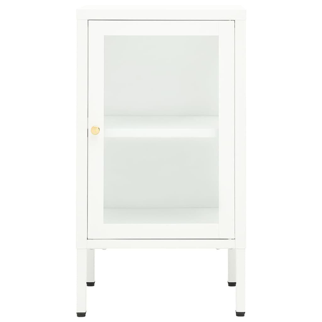 vidaXL Sideboard Sideboard 38x35x70 cm Metall und Glas (1 St)