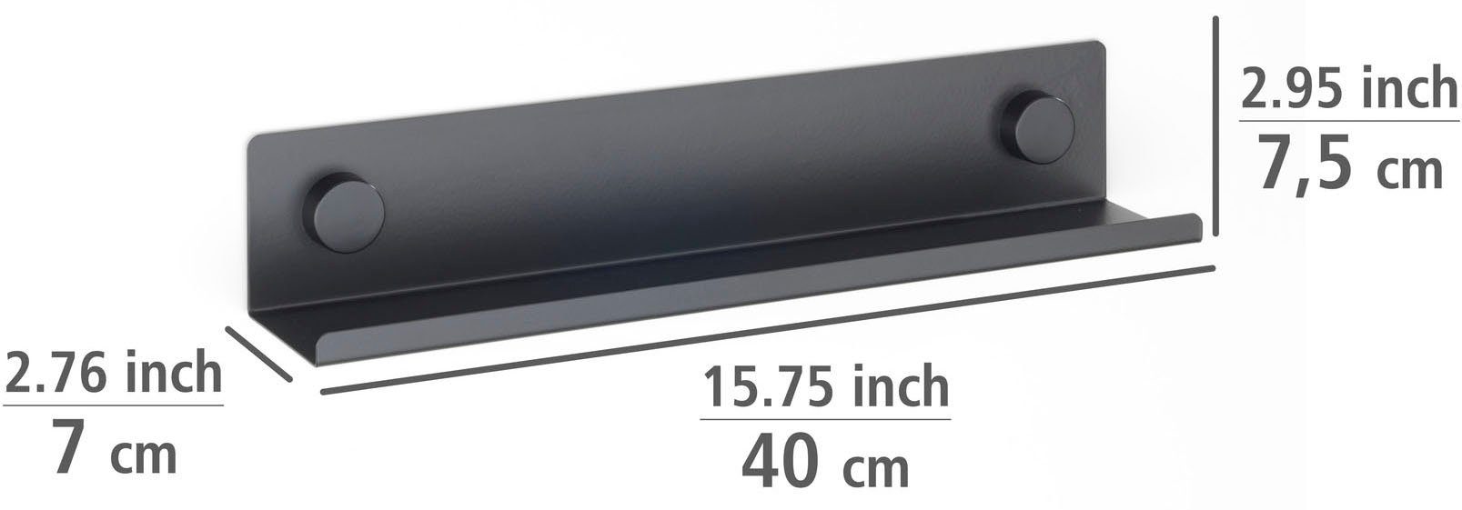 WENKO Gewürzregal Jet M, 1-tlg., im angesagten Industrial Design, pulverbeschichtetes Metall