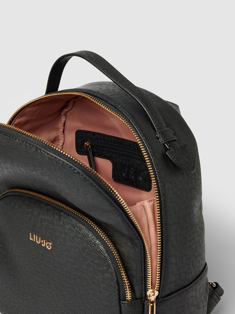 Rucksack mit Strukturmuster Modell 'Manhattan' in schwarz