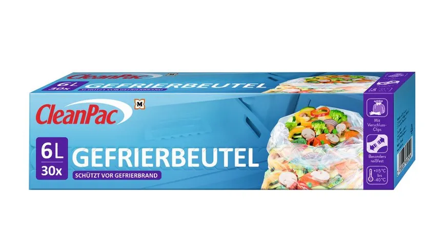 CleanPac Gefrierbeutel 6 Liter