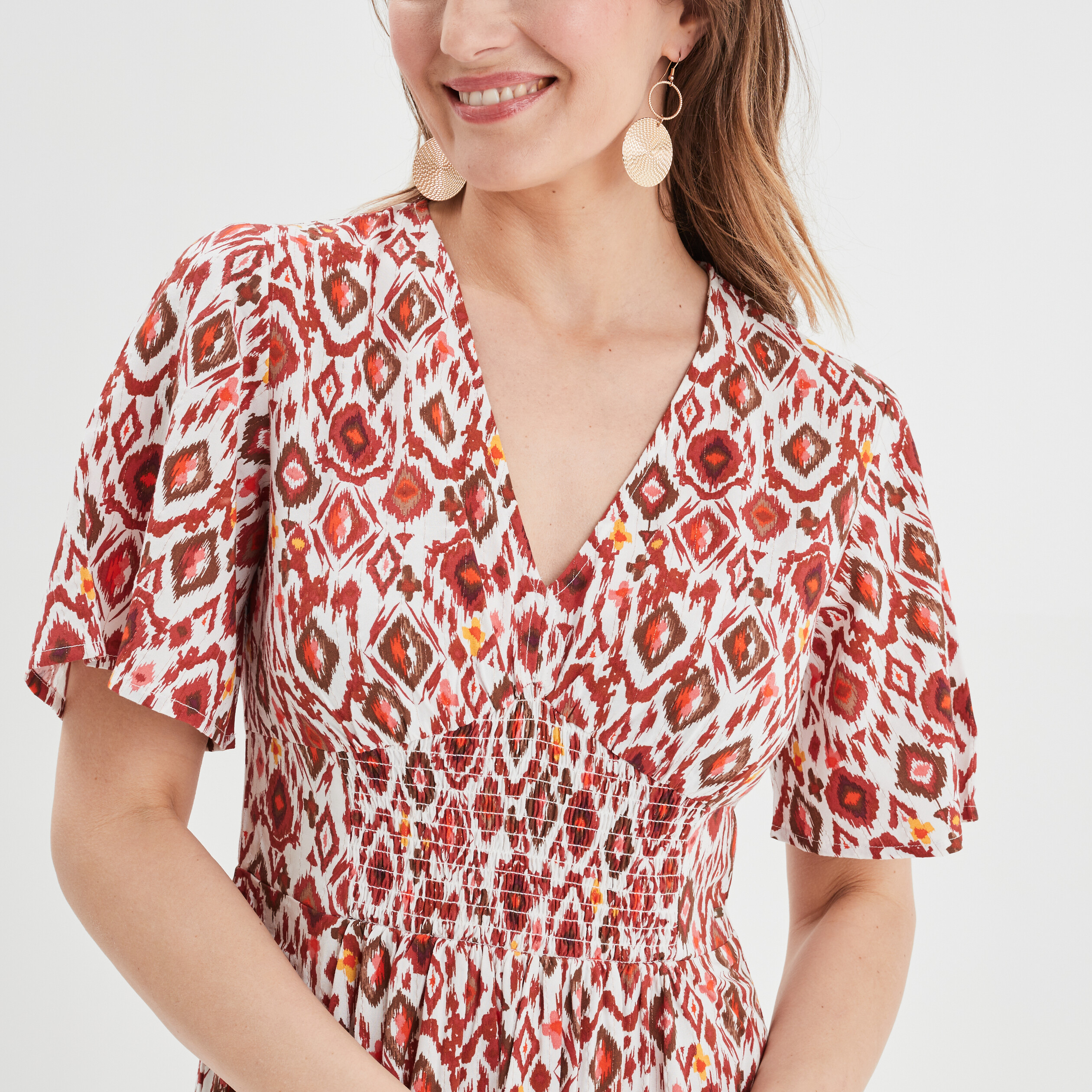 Robe longue droite Creeks multicolore femme | La Halle
