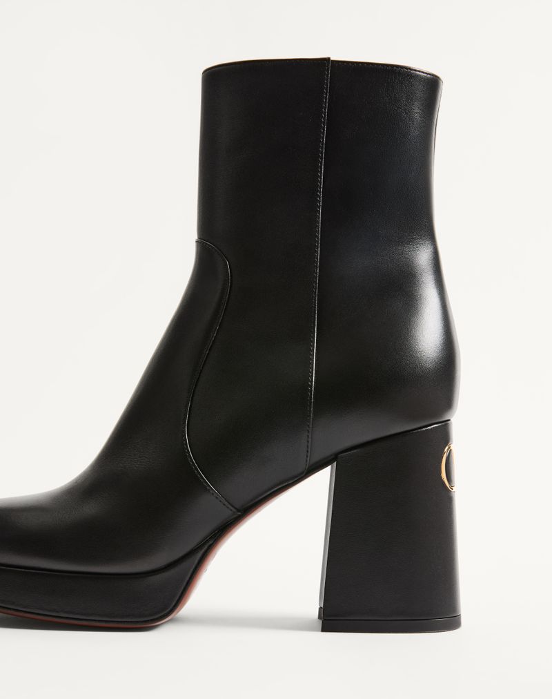 Fawcette 90mm kalveskinds-platforms-ankelstøvle
