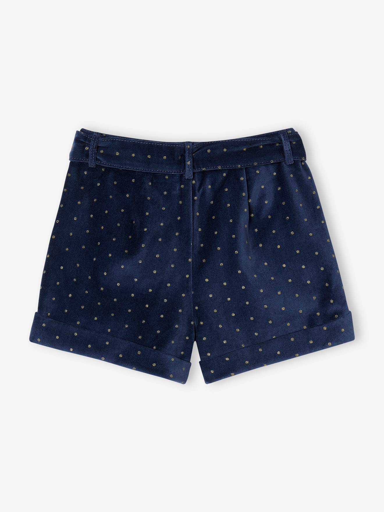 Vertbaudet Mädchen Shorts aus Samt - aubergine